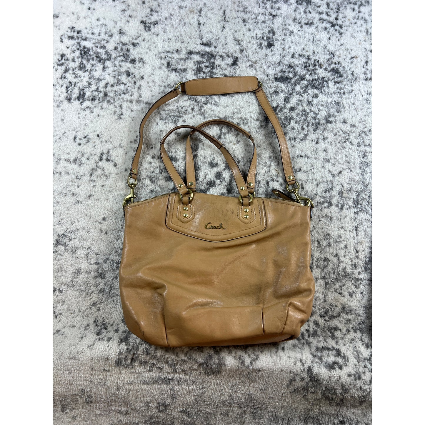 Vintage Coach Tan Satchel/Top Handle Bag