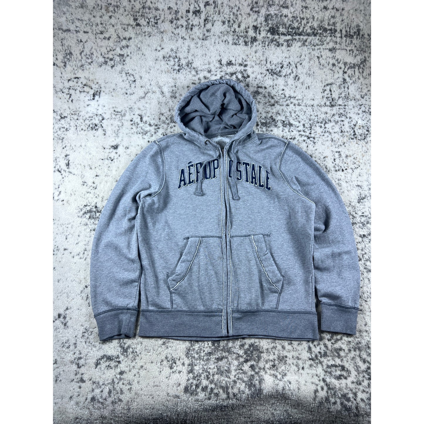 Aeropostale Grey Full Zip Hoodie - XL