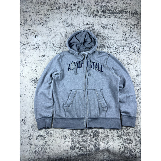 Aeropostale Grey Full Zip Hoodie - XL