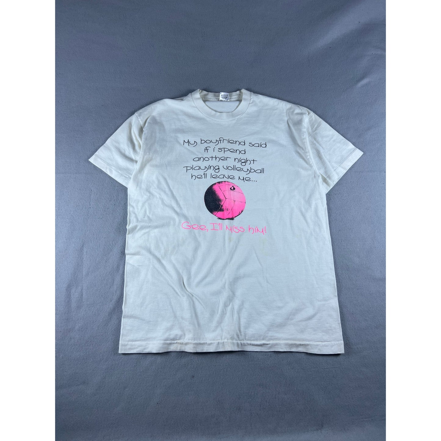 Vintage Volleyball Funny Graphic T-Shirt - XL