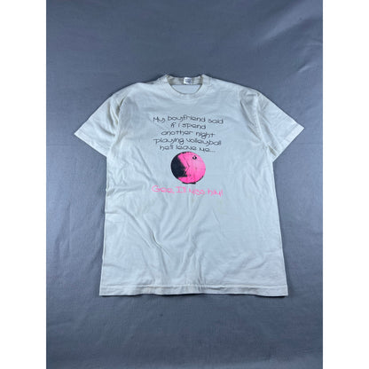 Vintage Volleyball Funny Graphic T-Shirt - XL