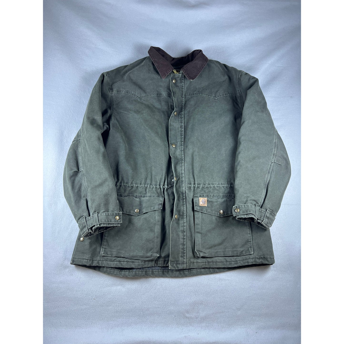 Vintage Carhartt C52 MOS Green Barn Chore Coat Jacket - XXL