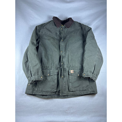 Vintage Carhartt C52 MOS Green Barn Chore Coat Jacket - XXL