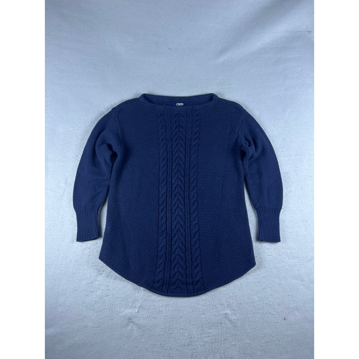 Chaps Boat Neck Cable Knit Sweater - S