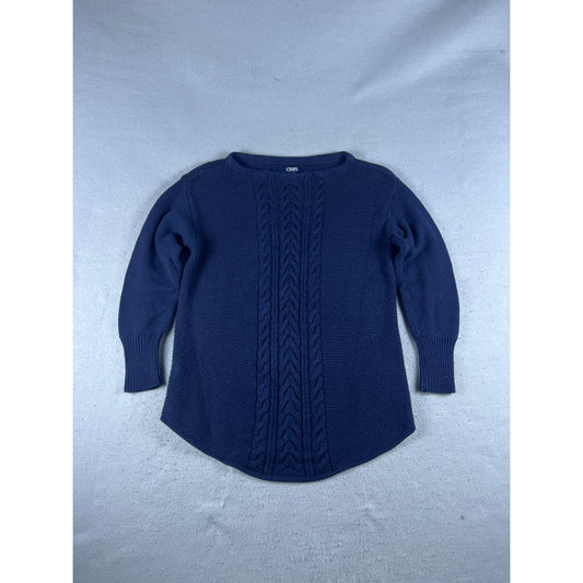 Chaps Boat Neck Cable Knit Sweater - S
