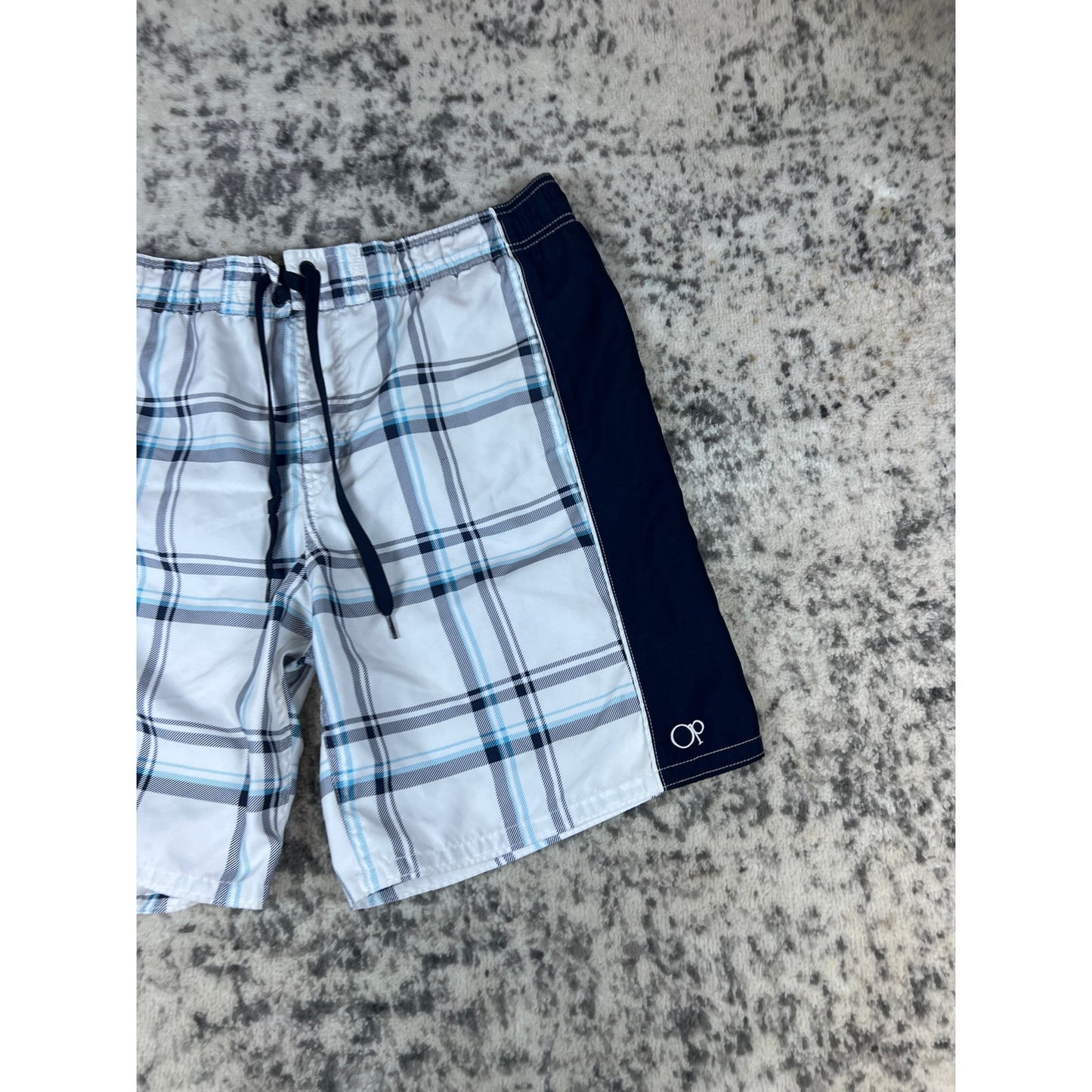 Ocean Pacific Mens Plaid Board Shorts - L