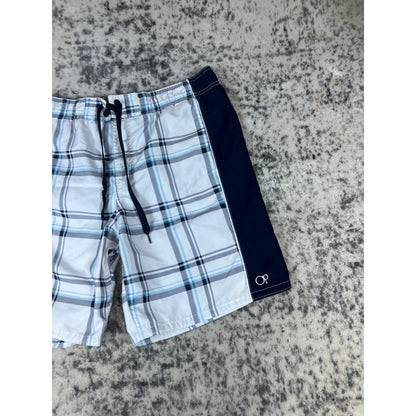 Ocean Pacific Mens Plaid Board Shorts - L