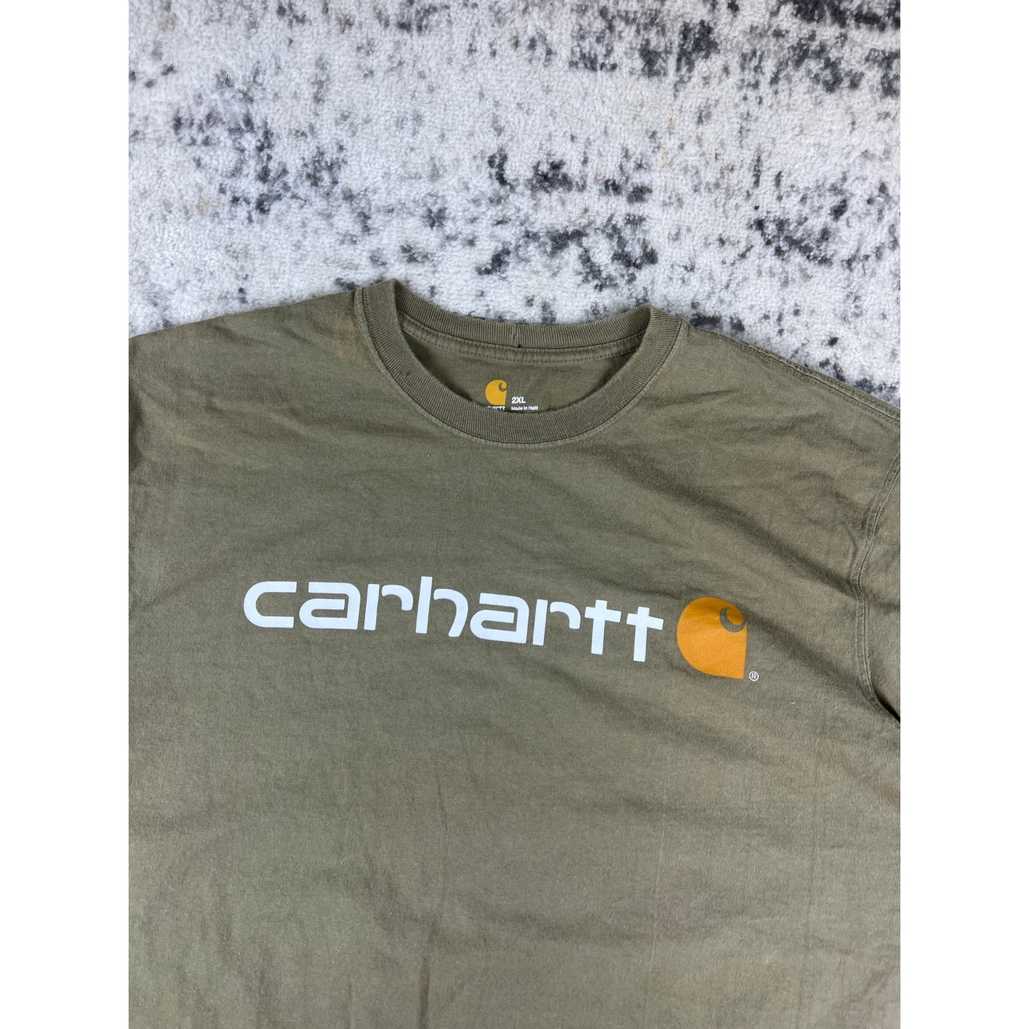 Vintage Tan Carhartt Spellout T-shirt - XXL