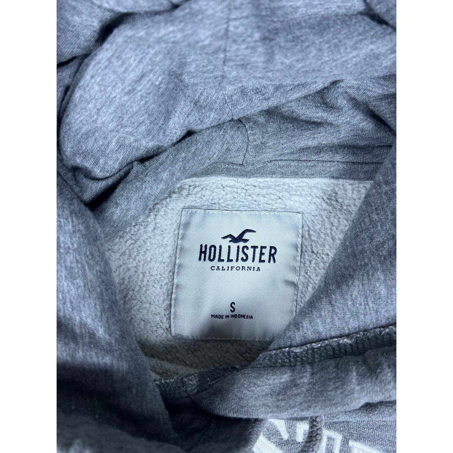 Y2K Hollister Gray Spellout Hoodie - S