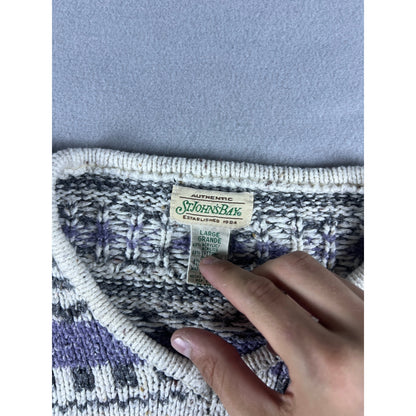 Vintage St John's Bay Fair Isle Nordic Sweater - L