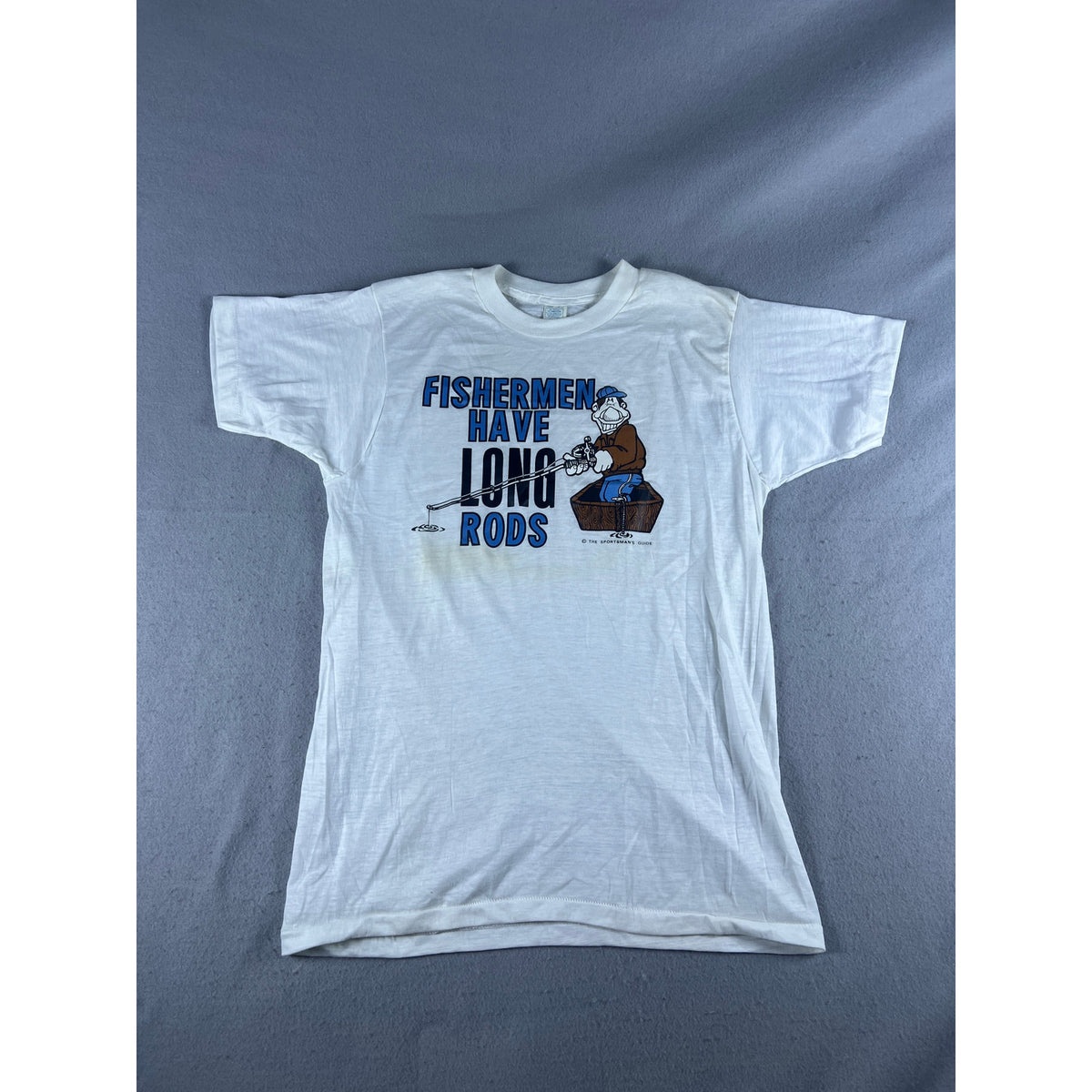 Vintage Fishermen Have Long Rods T-Shirt - L