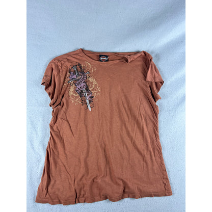 Harley Davidson Dagger Angel Wings Top Womens - XL