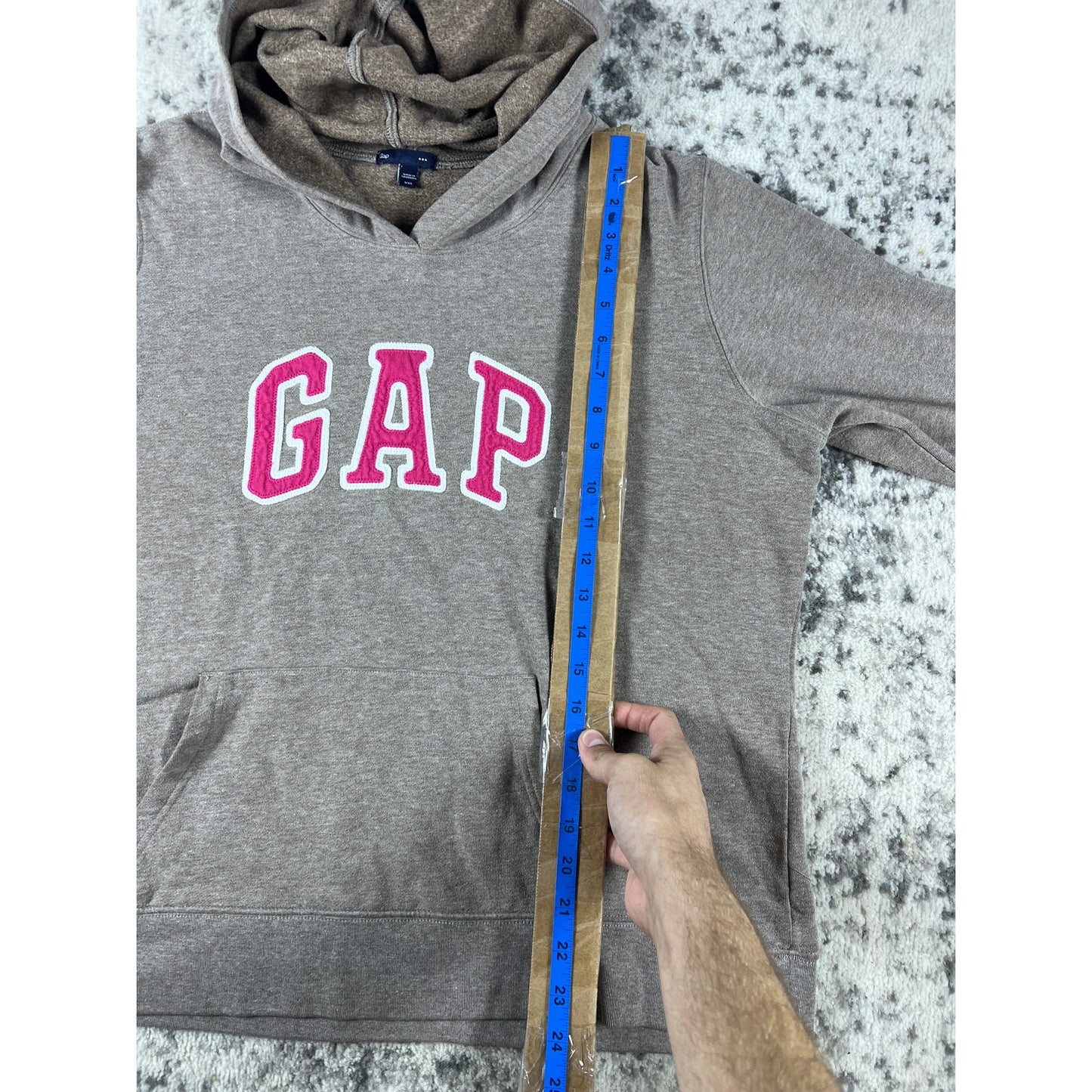 Brown GAP Spellout Hoodie - 2XL
