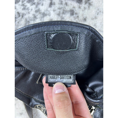 Vintage Black Harley-Davidson Crossbody Shoulder Bag