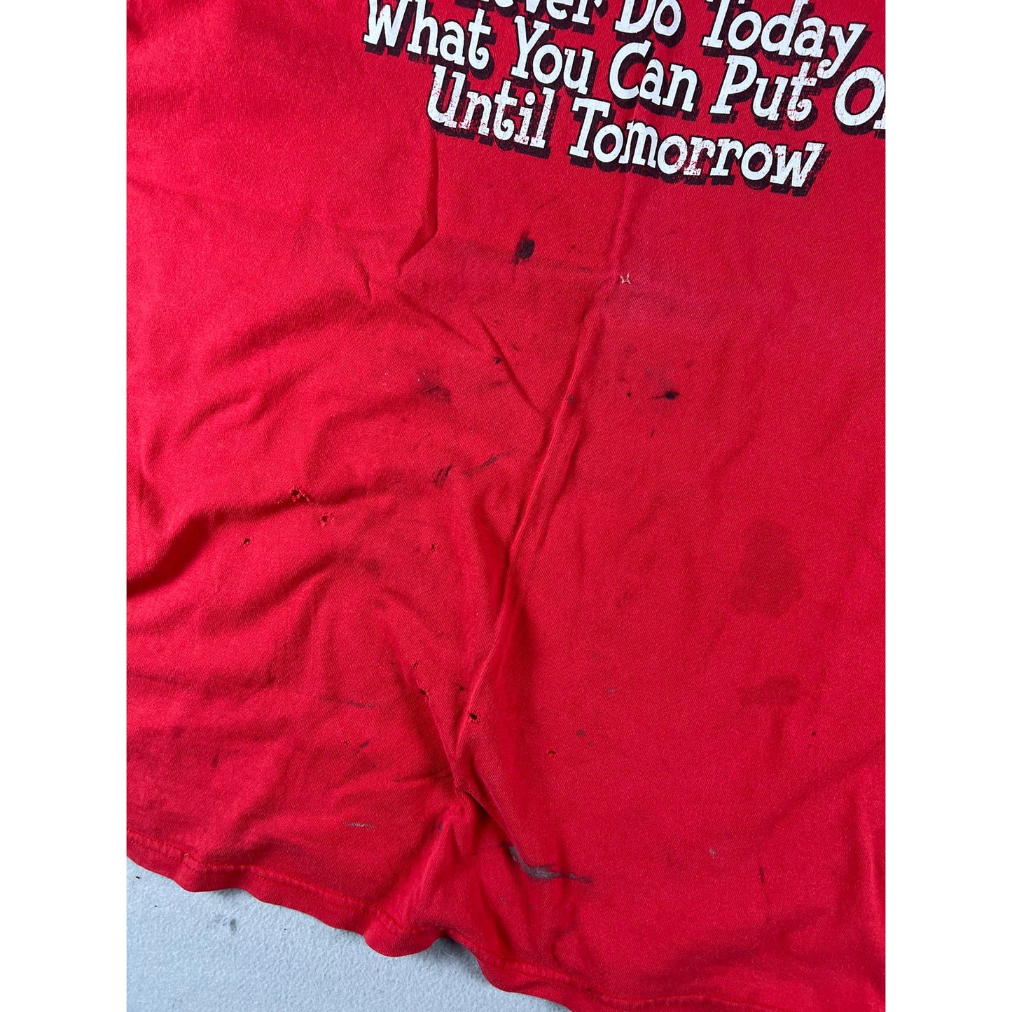 Vintage Y2K Funny Humor Slogan Shirt - XL