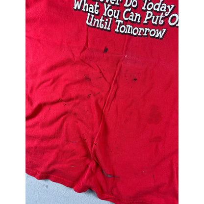 Vintage Y2K Funny Humor Slogan Shirt - XL