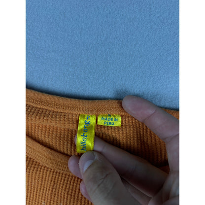 Y2k Billabong Orange Thermal Shirt - M