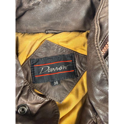 Vintage Darrow Leather Bomber Jacket - 38