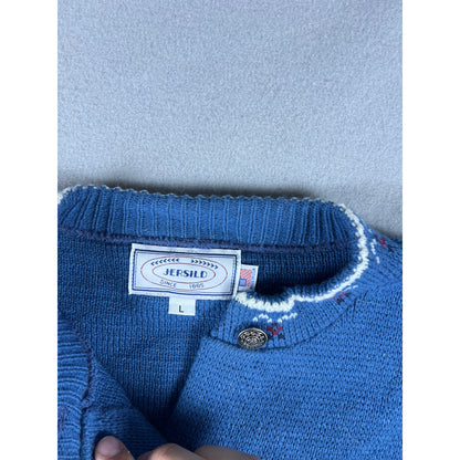 Vintage Jersild Fair Isle Cardigan - L