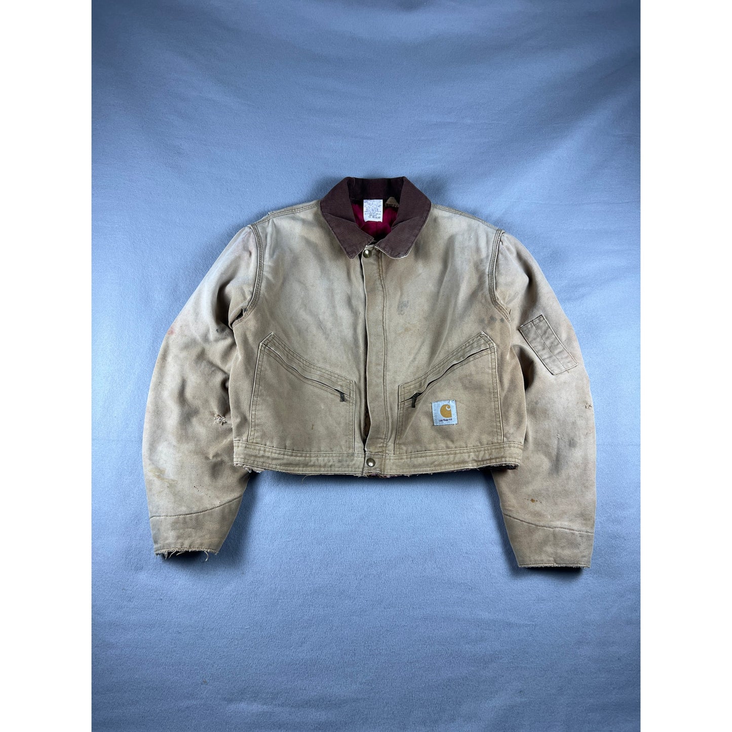 Vintage Carmel Tan Cropped Carhartt Jacket - XL