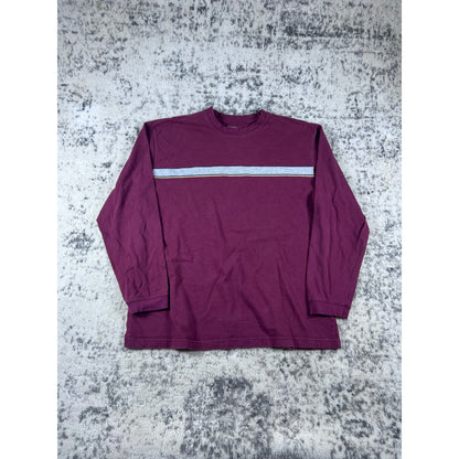 Vintage Red Stripped Longsleeve Shirt - XL