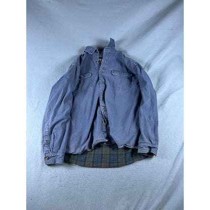 Guide Series Canvas Flannel Plaid Lined Shirt Jacket - L