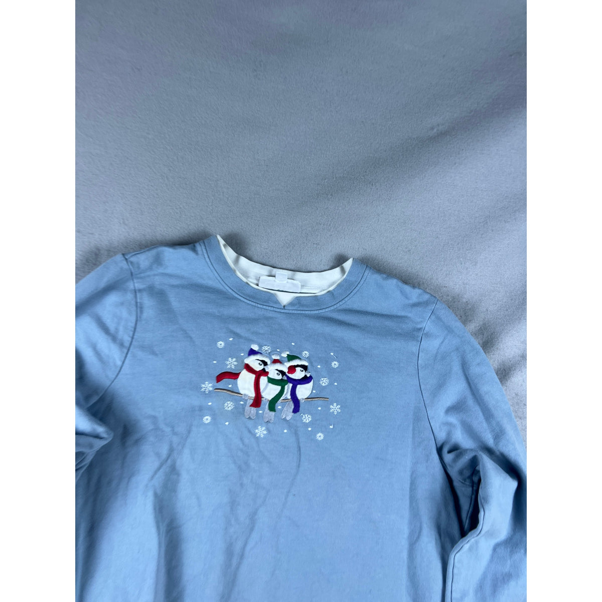 Vintage Breckenridge Birds Snowflakes Sweatshirt Womens - XL