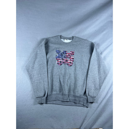 Vintage 90s USA Flag Soccer Sweatshirt - XL
