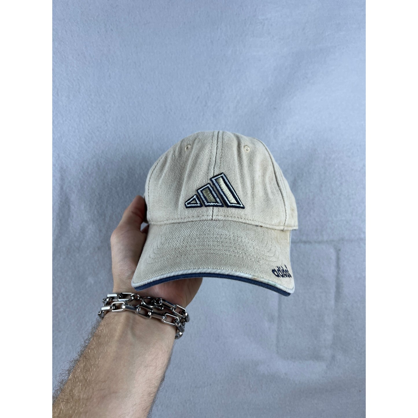 Vintage 2000's Cream Adidas Logo Hat