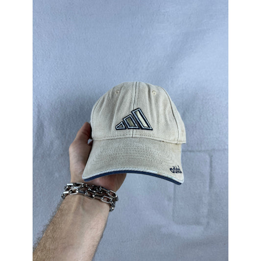 Vintage 2000's Cream Adidas Logo Hat