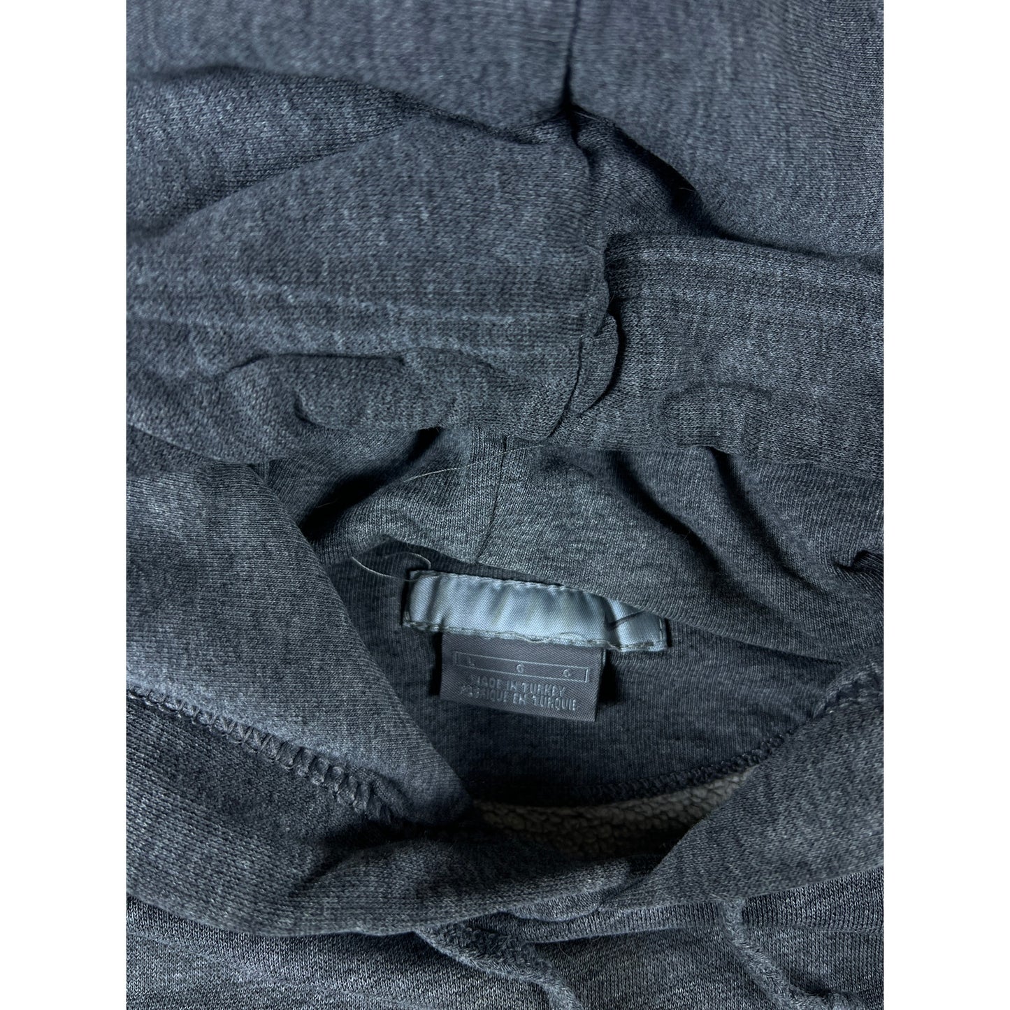 Vintage Nike Gray Spellout Hoodie - L
