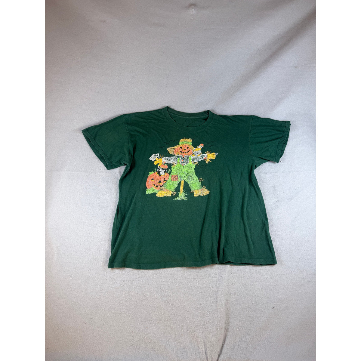 Vintage Scarecrow Pumpkin T-Shirt - L