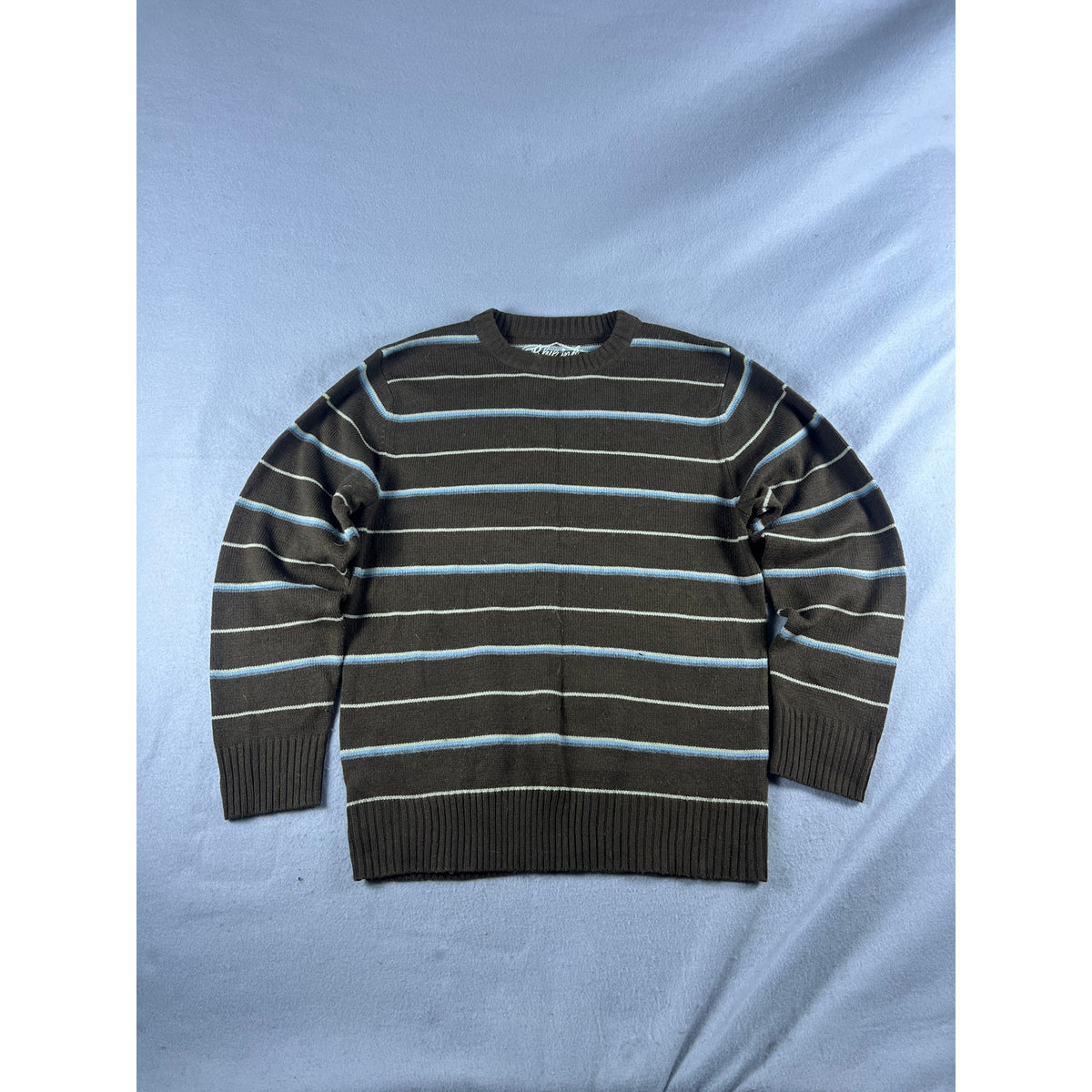 Blue Ink Preppy Striped Sweater - L