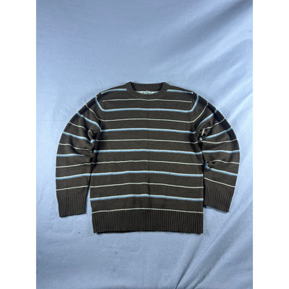 Blue Ink Preppy Striped Sweater - L