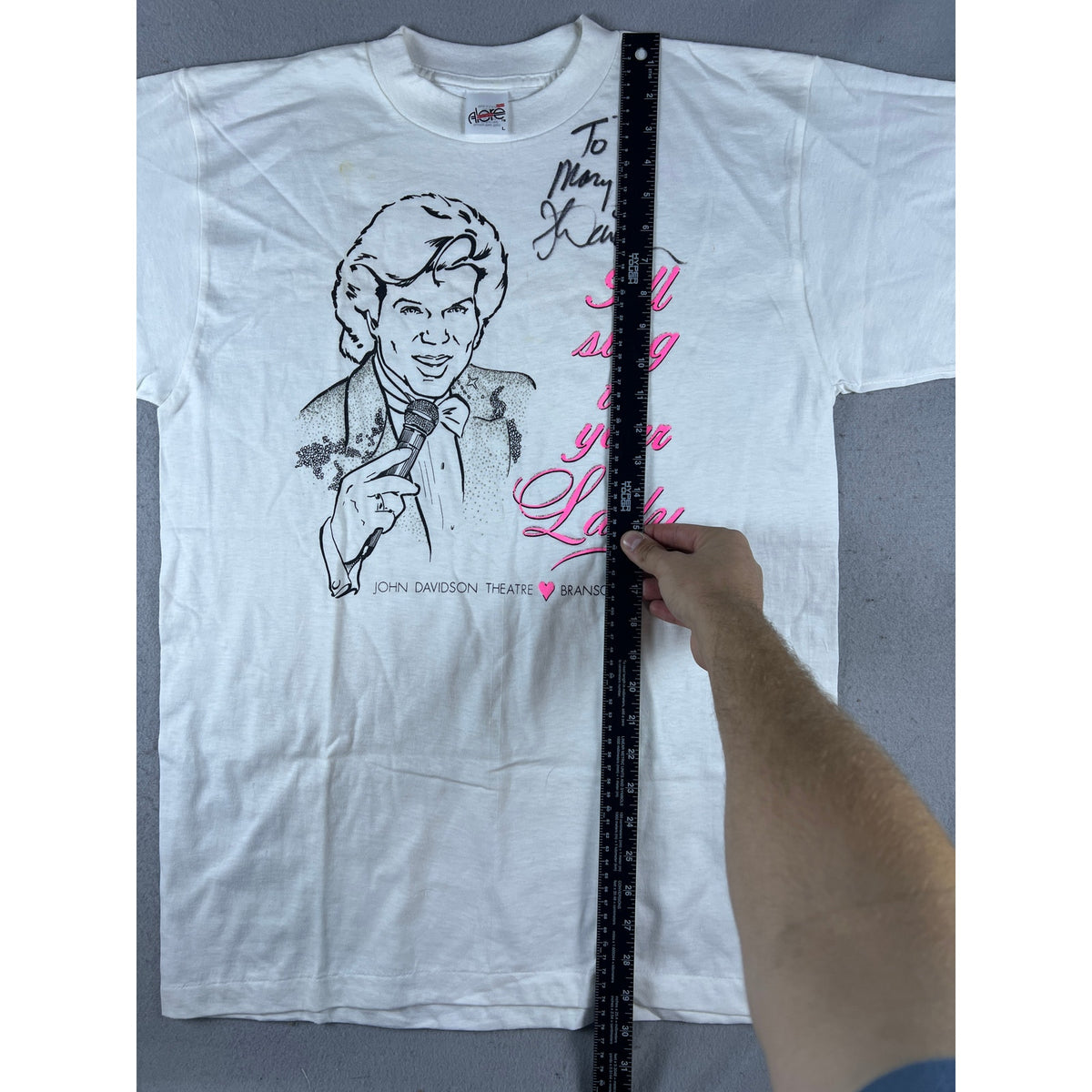 Vintage John Davidson Autographed Graphic T-Shirt - L