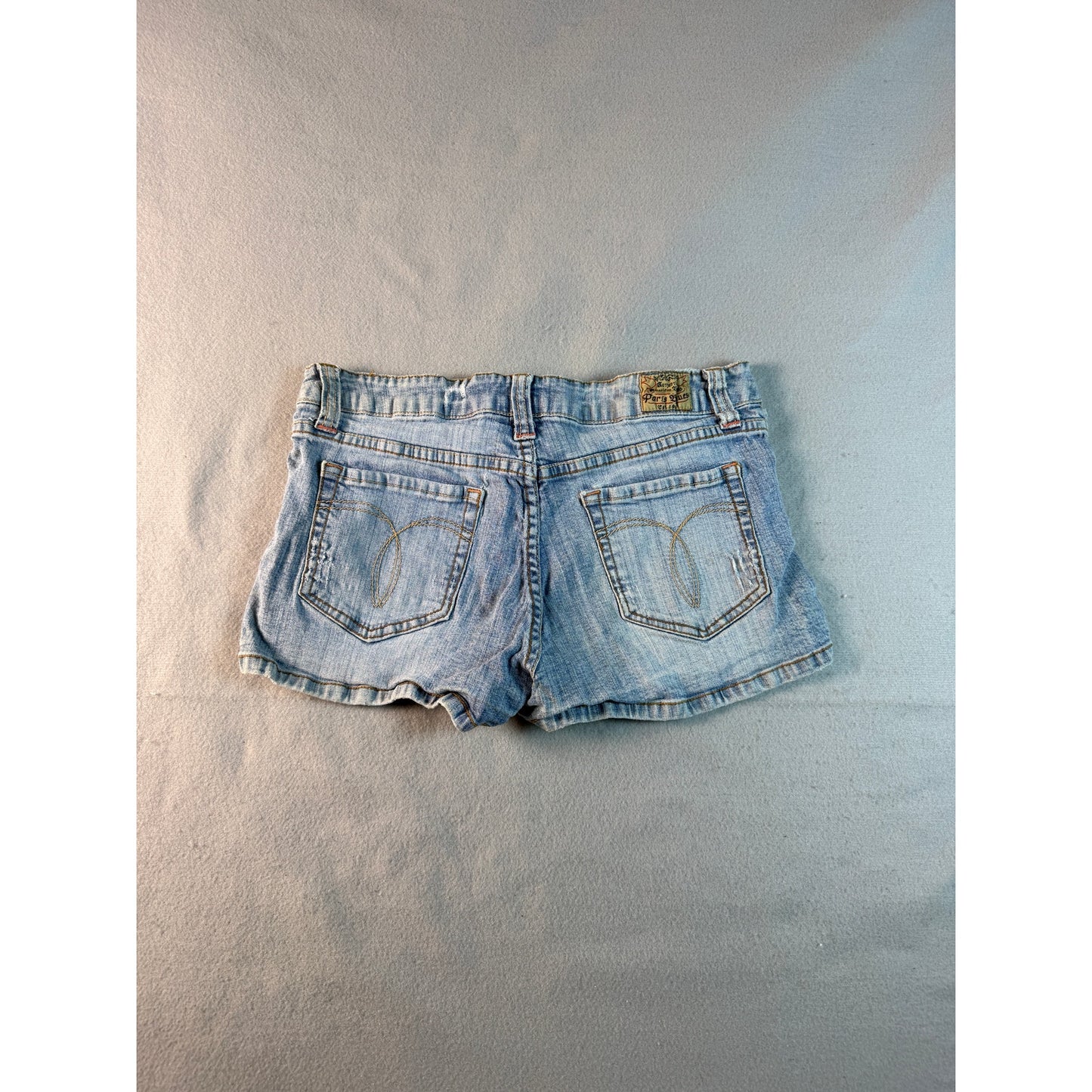 Vintage Y2K Paris Blues Denim Booty Shorts - 11