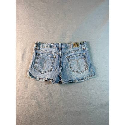 Vintage Y2K Paris Blues Denim Booty Shorts - 11
