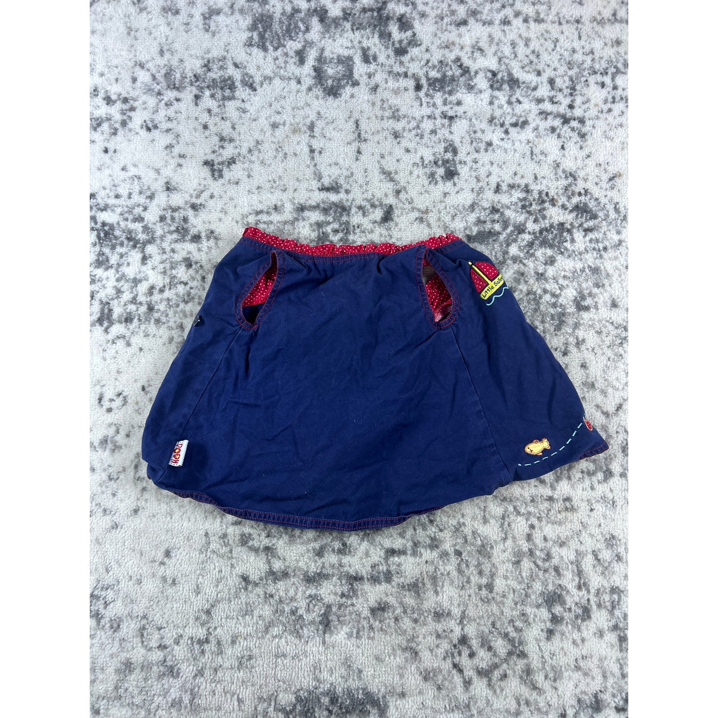 Vintage Disney Winnie The Pooh Skirt Girls 6-9 Months Blue Ruffle Capelet Wrap