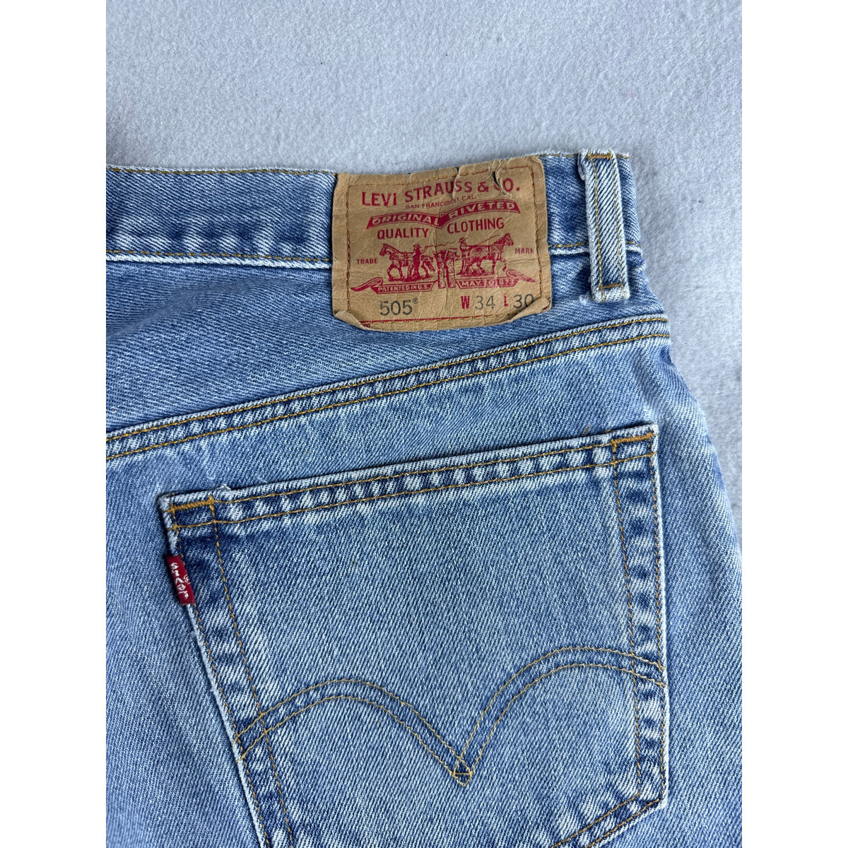 Levi's 505 Cut Off Regular Fit Denim Shorts - 34