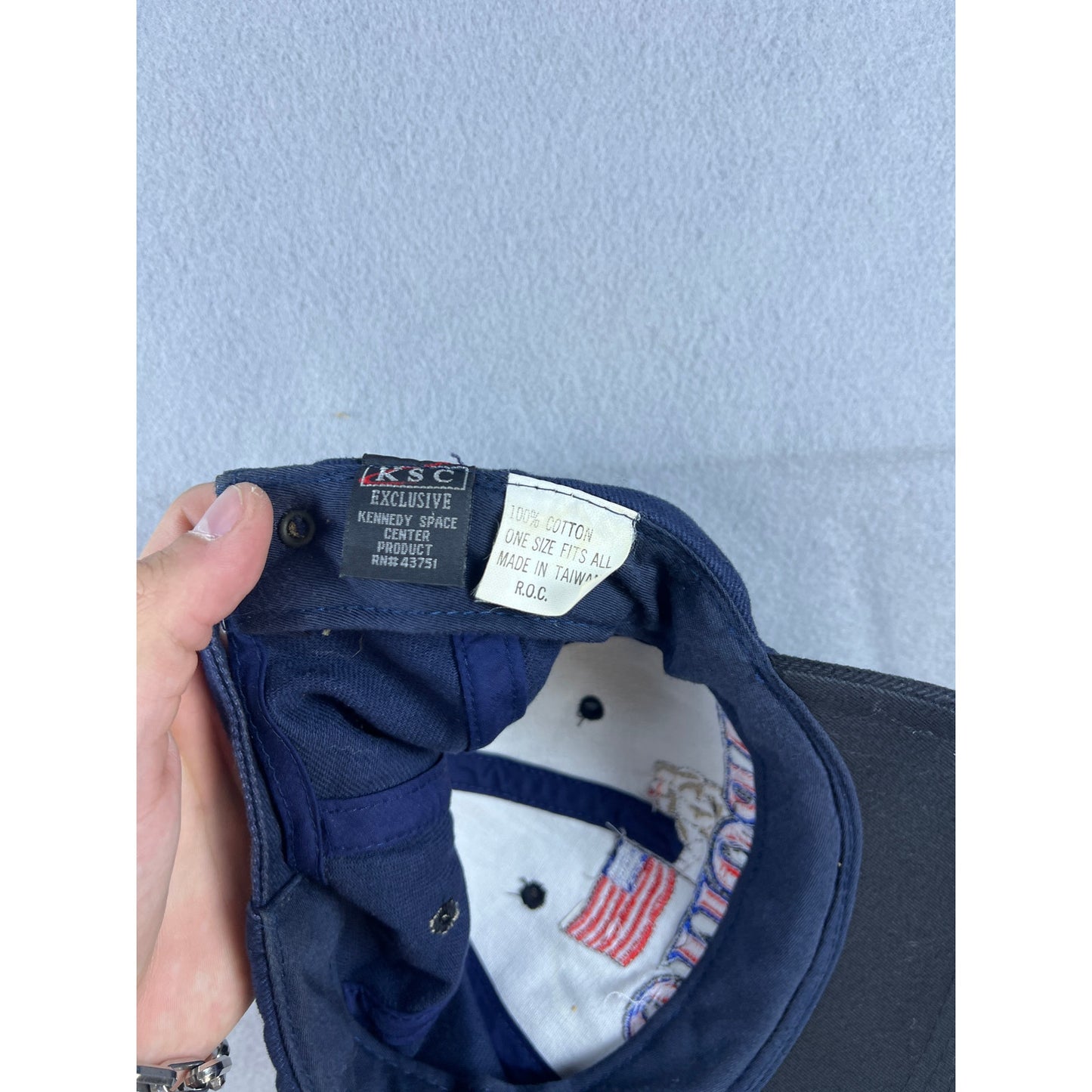 Vintage Navy Blue Distressed Apollo Nasa Hat