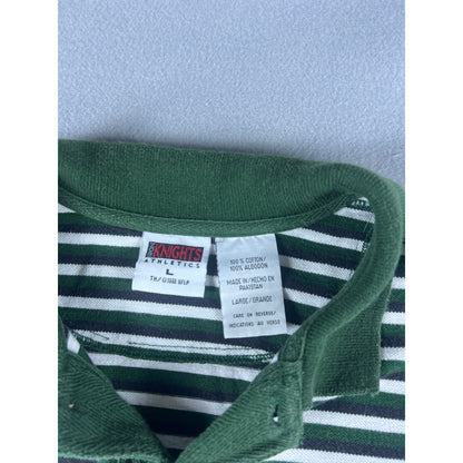 Vintage 90s Green Bay Packers Striped Polo Shirt - L