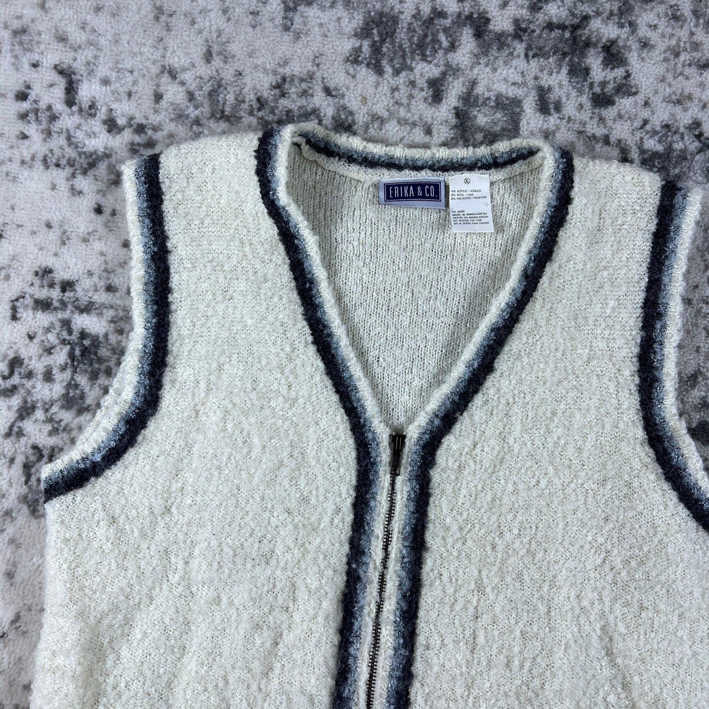 Vintage Full Zip 90s Fleece Vest - XL
