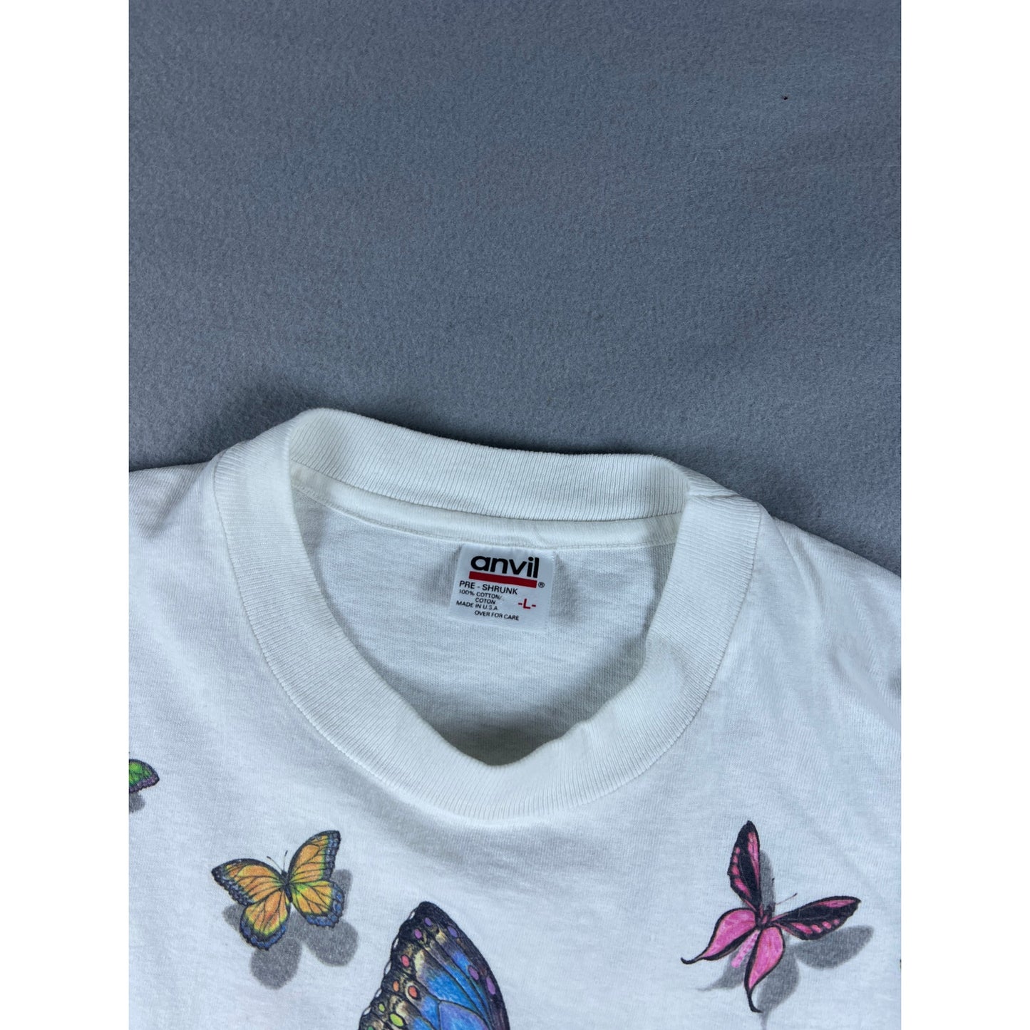 Vintage 1996 Human-i-Tees Butterfly T-Shirt - L