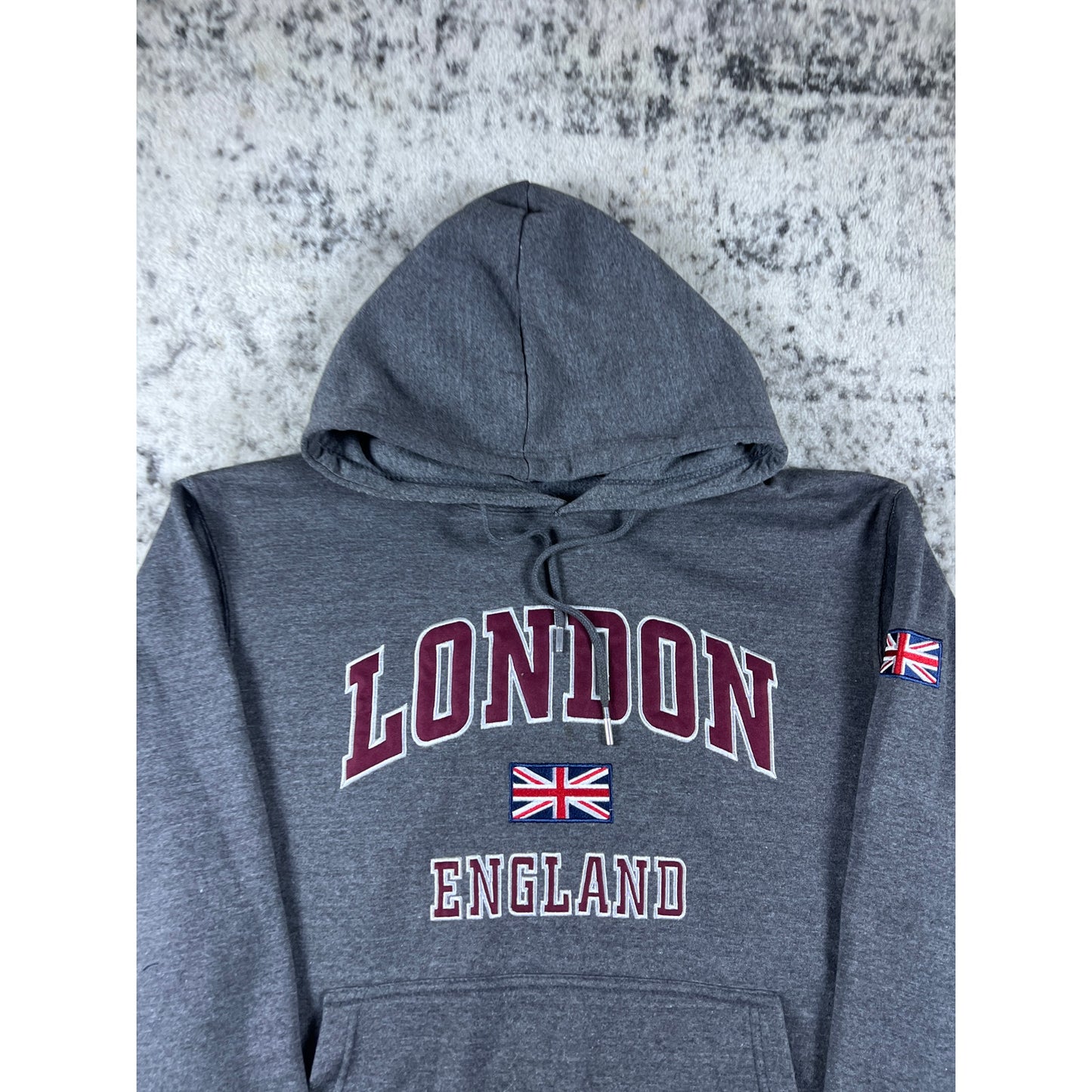 Vintage Grey London England Hoodie - XL