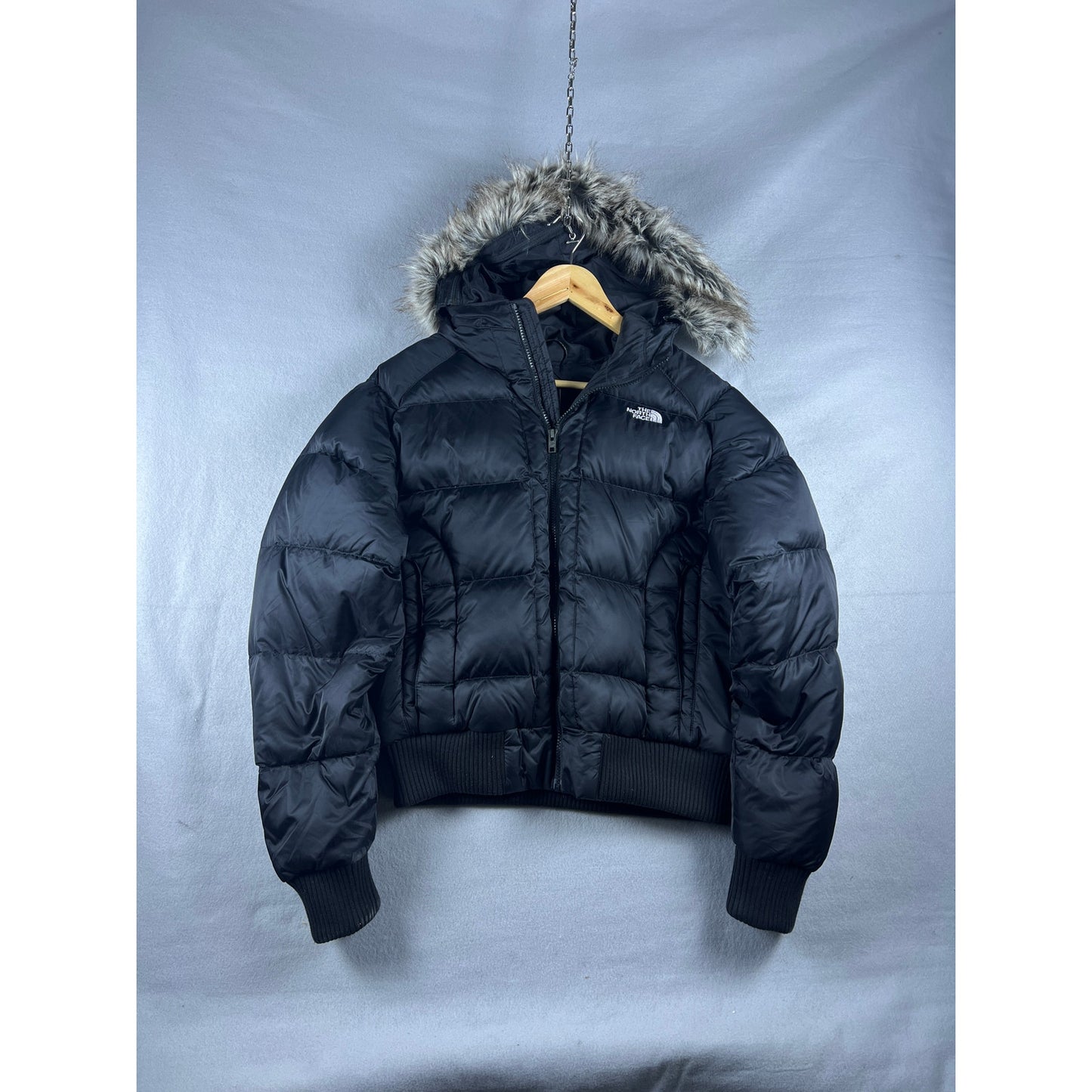 The North Face 550 Black Fur Down Jacket - L