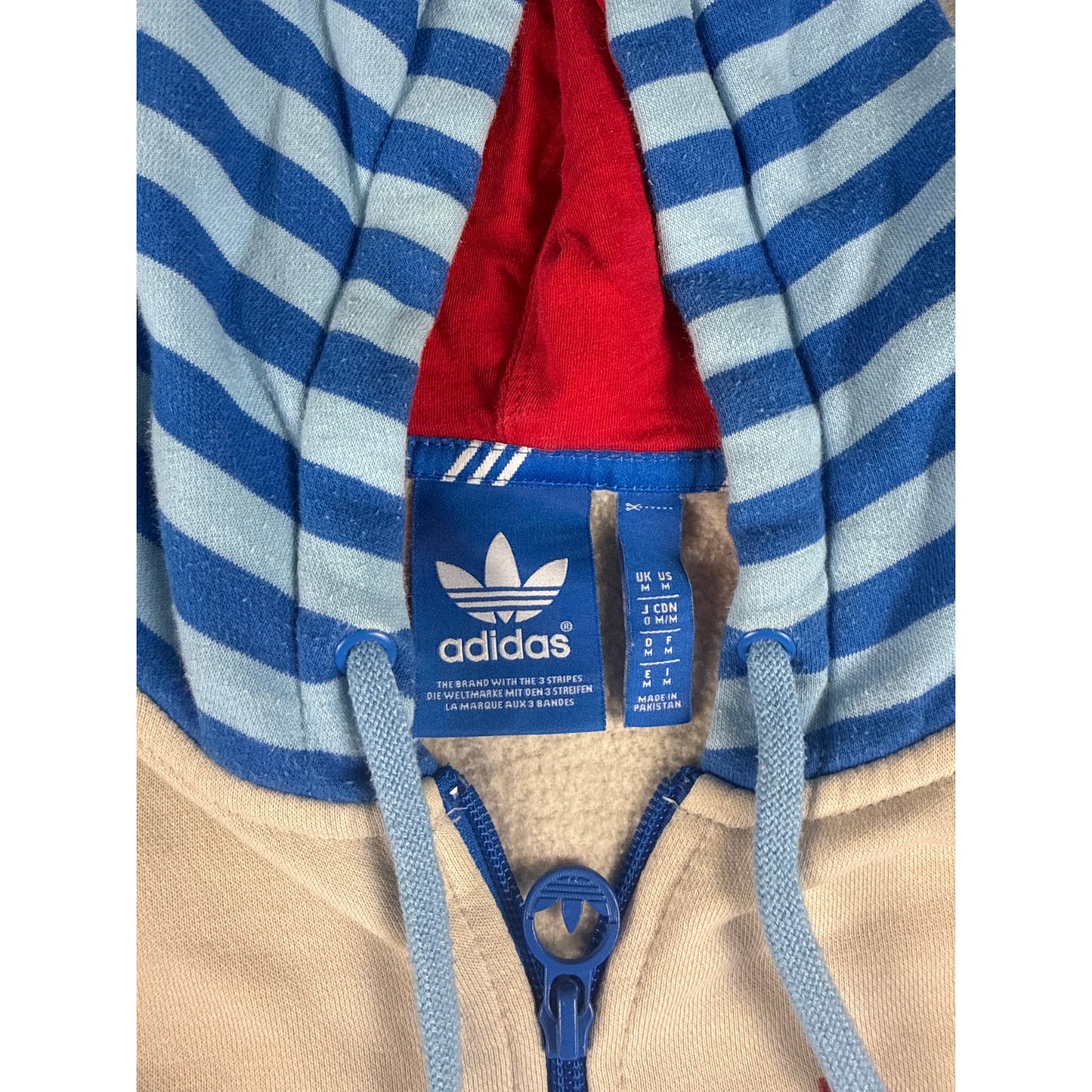 Adidas Originals Striped Hoodie - M