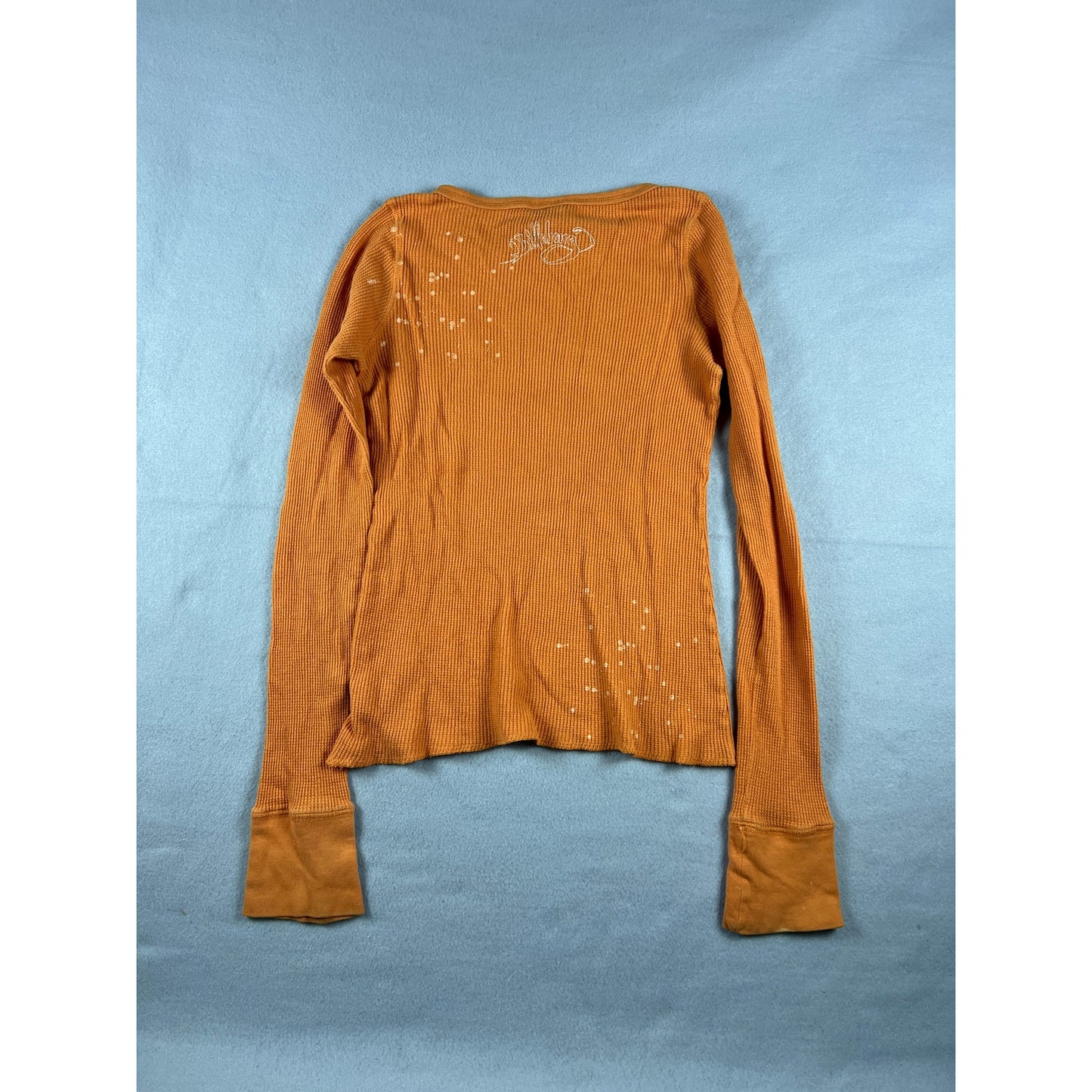 Y2k Billabong Orange Thermal Shirt - M