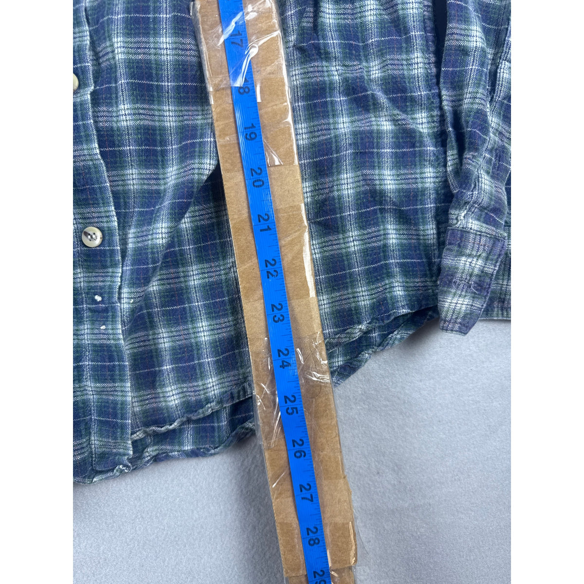 Vintage Profile Flannel Plaid Men Shirt - M