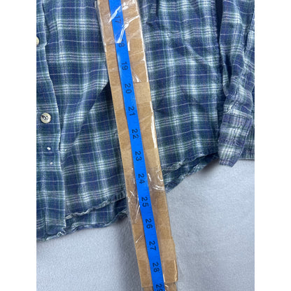Vintage Profile Flannel Plaid Men Shirt - M