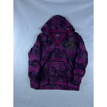 Maurices Acid Wash Rhinestone Hoodie - 2XL